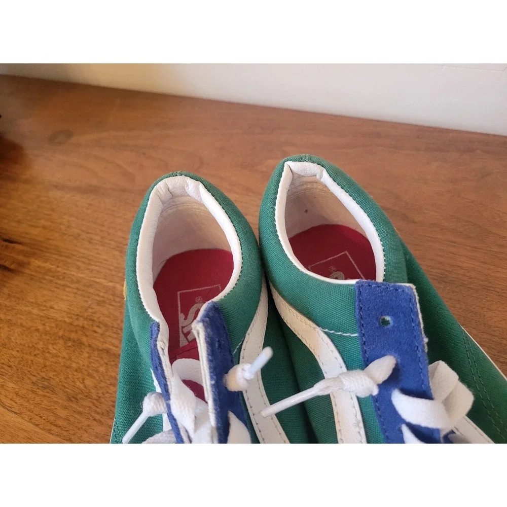 Vans Old Skool Yacht Club Colorblock Skate Shoes Blue Green Yellow Womens 8.5